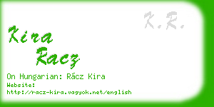 kira racz business card